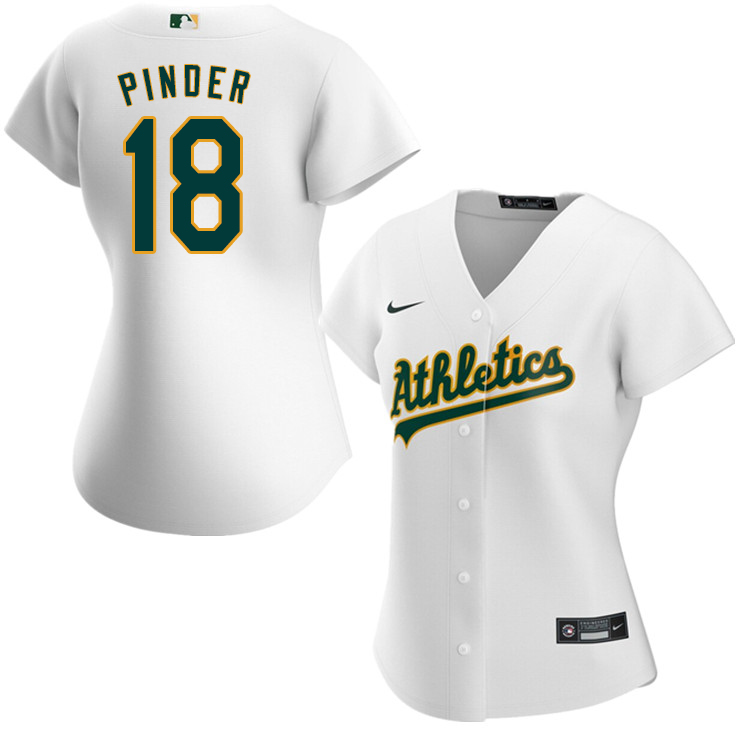 Nike Women #18 Chad Pinder Oakland Athletics Baseball Jerseys Sale-White